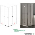 Параван за баня, с панти, хром, 120см, 6мм прозрачно стъкло, Inter Ceramic ICS 114TR/120