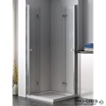 Параван за баня, с панти, хром, 120см, 6мм прозрачно стъкло, Inter Ceramic ICS 114TR/120