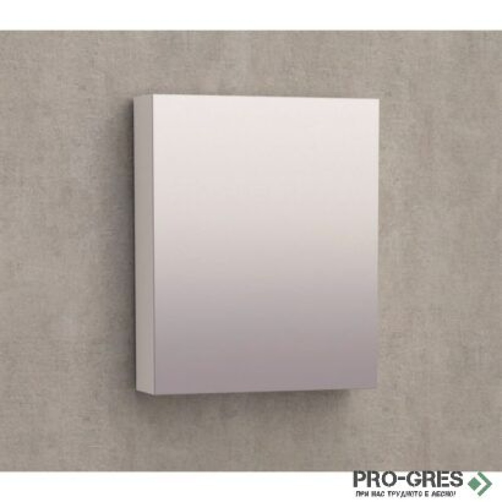 Горен PVC шкаф за баня,огледален, с осветлително тяло, Inter Ceramic BG 4512 55 