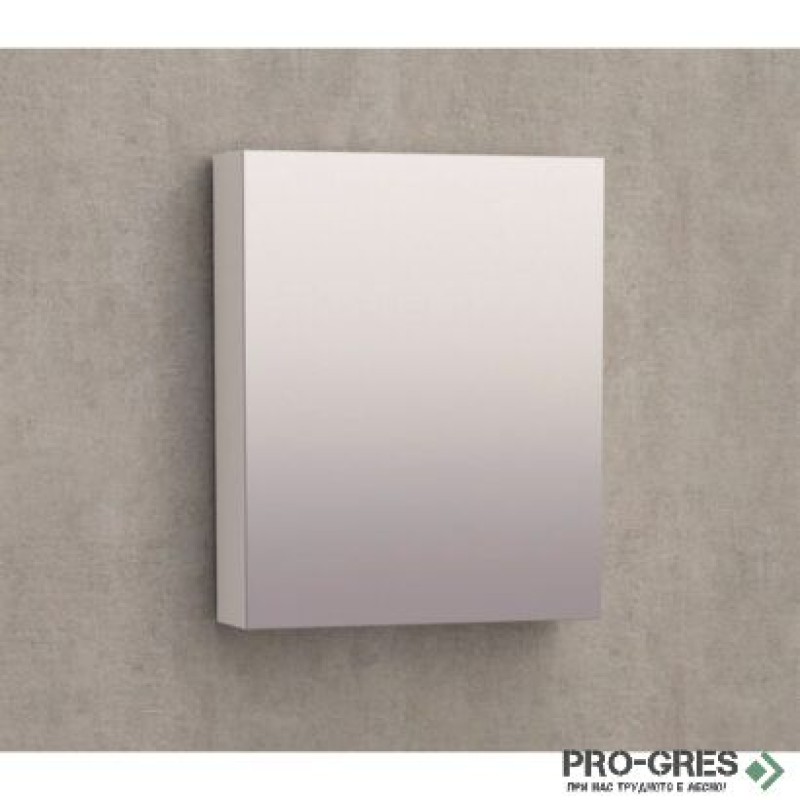 Горен PVC шкаф за баня,огледален, с осветлително тяло, Inter Ceramic BG 4512 55 