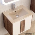 Долен шкаф за баня 61cm, бежов мат, Inter Ceramic  BG 6451 + 6066BG