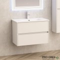 Конзолен PVC шкаф +мивка бял гланц, Inter Ceramic BG 7955+ICC 8066