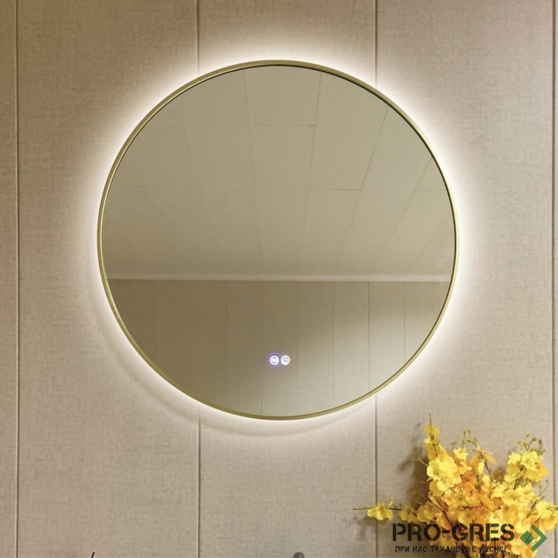 Огледала с вградено осветление  INTER CERAMIC 1855/80 BRUSH LIGHT GOLD