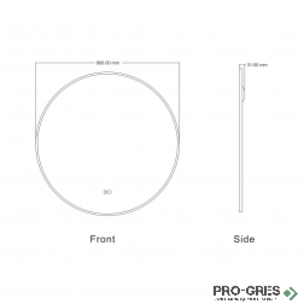 Огледала с вградено осветление  INTER CERAMIC ICL 1855/80 SATIN