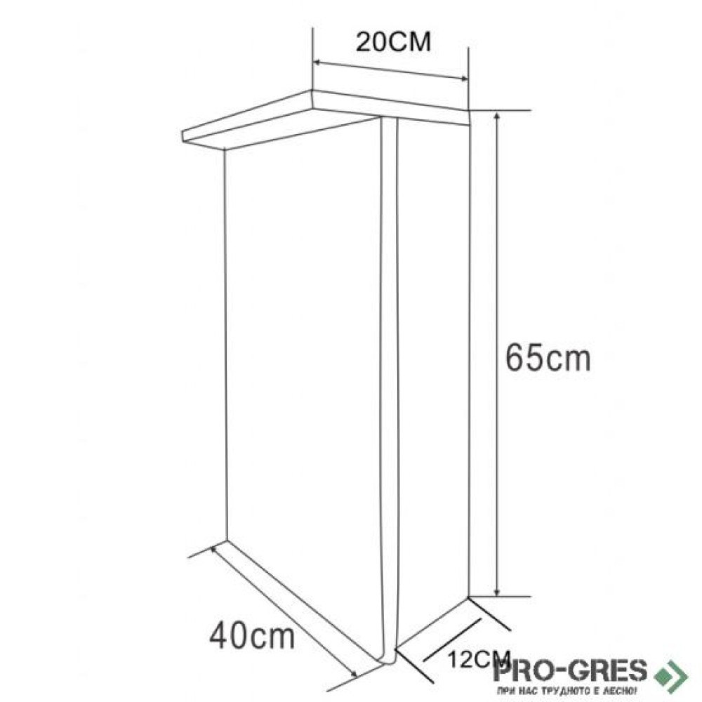 Горен PVC шкаф за баня, огледален, с LED осветление 40см, Inter Ceramic  ICMC 1040 65