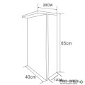 Горен PVC шкаф за баня, огледален, с LED осветление 40см, Inter Ceramic  ICMC 1040 65