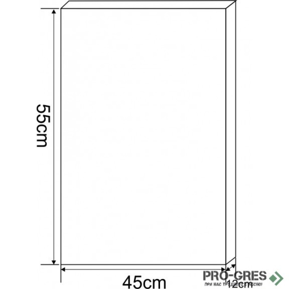 Горен PVC шкаф за баня, огледален, 45см, Inter Ceramic ICMC 1045 55