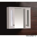 Горен огледален PVC шкаф за баня, с LED осветление, 60см, Inter Ceramic ICMC 1045 60