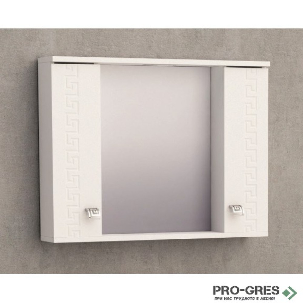 Горен PVC шкаф за баня, огледален 70см, Inter Ceramic ICMC 1047-70