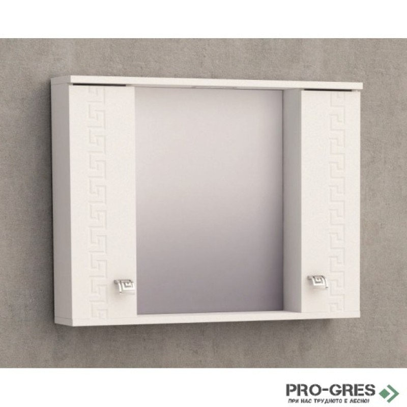 Горен PVC шкаф за баня, огледален 70см, Inter Ceramic ICMC 1047-70