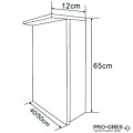 Горен PVC шкаф за баня, огледален, с LED осветление 40см, Inter Ceramic  ICMC 1050 65