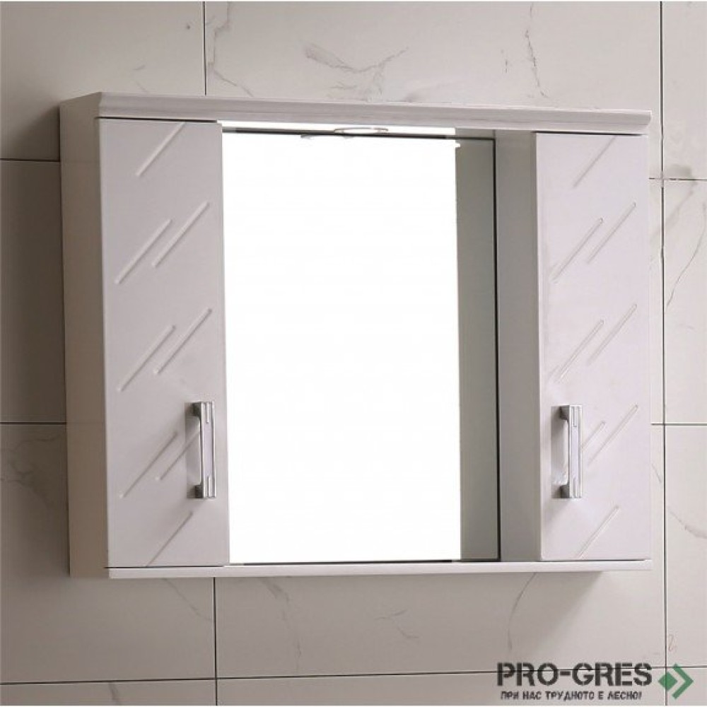 Горен PVC шкаф за баня, огледален, 70см, Inter Ceramic ICMC 1055-70