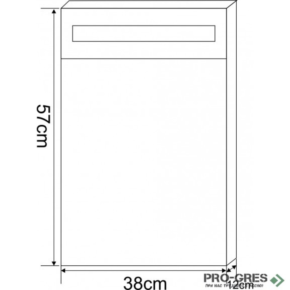 Горен PVC шкаф за баня, огледален, 40см, Inter Ceramic ICMC 4650
