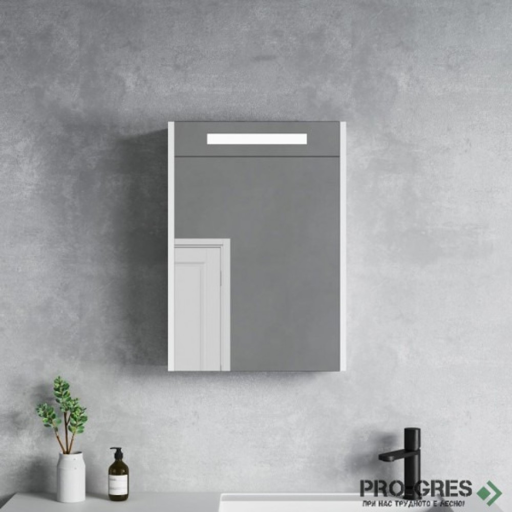 Горен PVC шкаф за баня, огледален, 40см, Inter Ceramic ICMC 4650