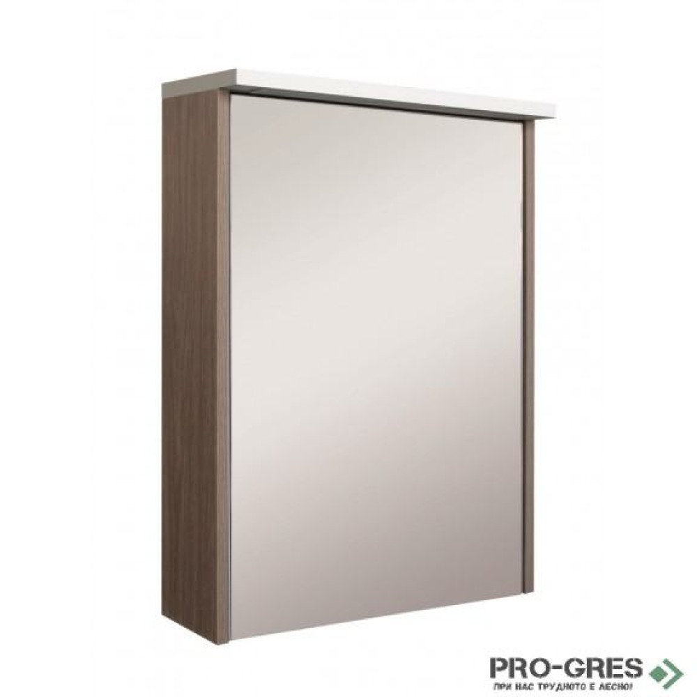 Горен PVC шкаф за баня, огледален 50см, Inter Ceramic ICMC 5018-70