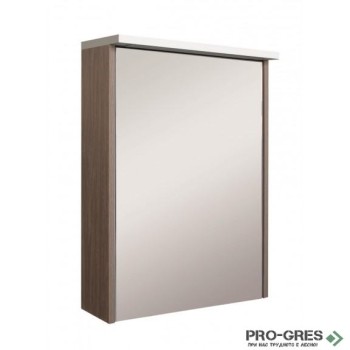 Горен PVC шкаф за баня, огледален 50см, Inter Ceramic ICMC 5018-70