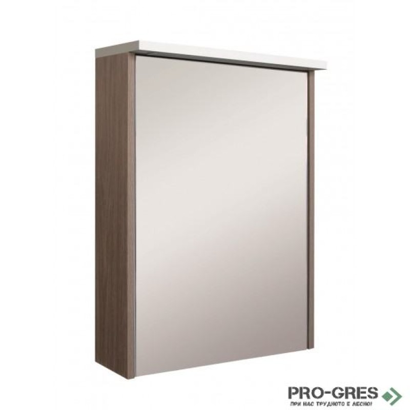 Горен PVC шкаф за баня, огледален 50см, Inter Ceramic ICMC 5018-70