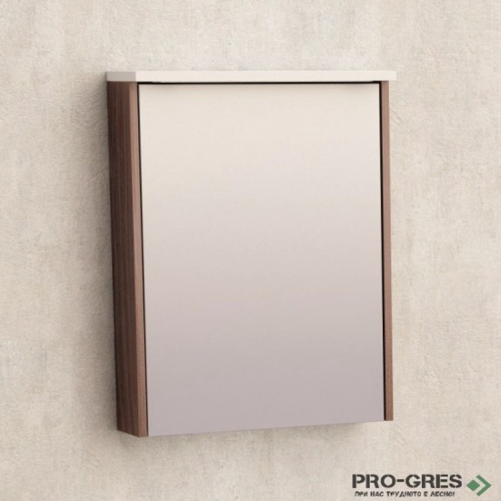 Горен PVC шкаф за баня, огледален 50см, Inter Ceramic ICMC 5018-70