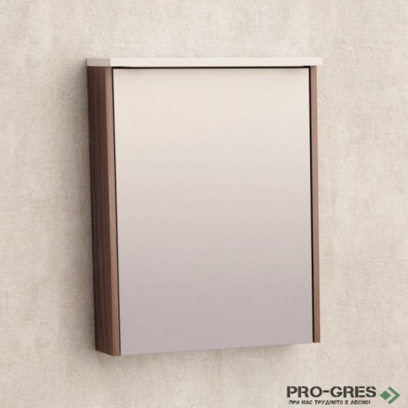 Горен PVC шкаф за баня, огледален 50см, Inter Ceramic ICMC 5018-70