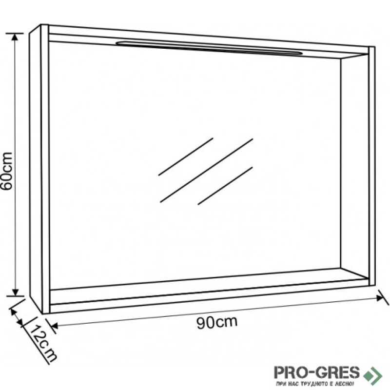 Огледало за баня 60×90 , Inter Ceramic ICMC 6012-90