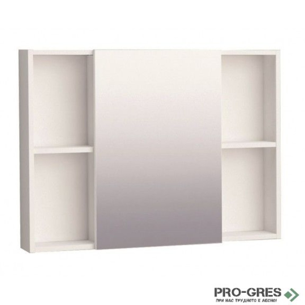 Горен PVC шкаф за баня, огледален 80см, Inter Ceramic ICMC 6014-80