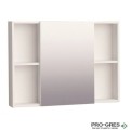 Горен PVC шкаф за баня, огледален 80см, Inter Ceramic ICMC 6014-80