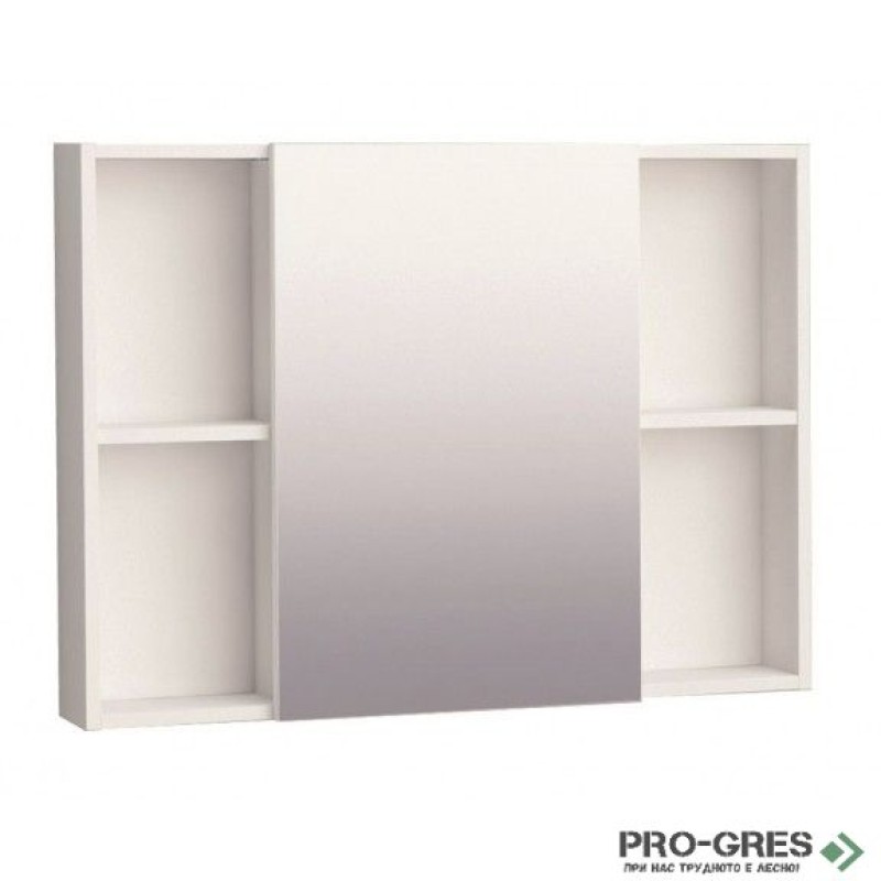 Горен PVC шкаф за баня, огледален 80см, Inter Ceramic ICMC 6014-80