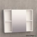 Горен PVC шкаф за баня, огледален 80см, Inter Ceramic ICMC 6014-80