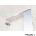 Горен PVC шкаф за баня, огледален, с LED осветление 70см, "МОНЦА", Inter Ceramic ICMC 6017-70 
