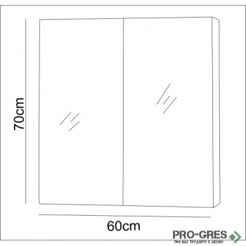 Горен PVC шкаф за баня, огледален,60см, Inter Ceramic ICMC 7013R Горен PVC шкаф за баня, огледален,60см, Inter Ceramic ICMC 7013R