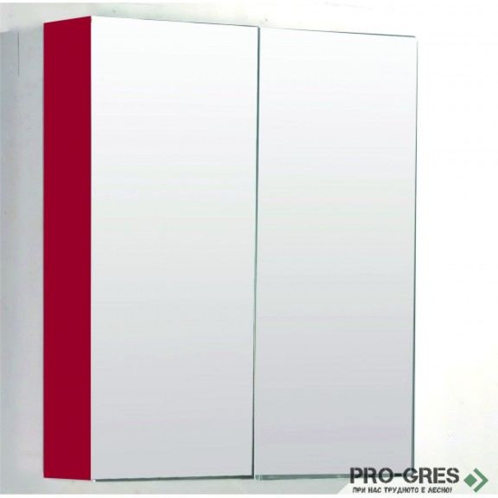 Горен PVC шкаф за баня, огледален,60см, Inter Ceramic ICMC 7013R