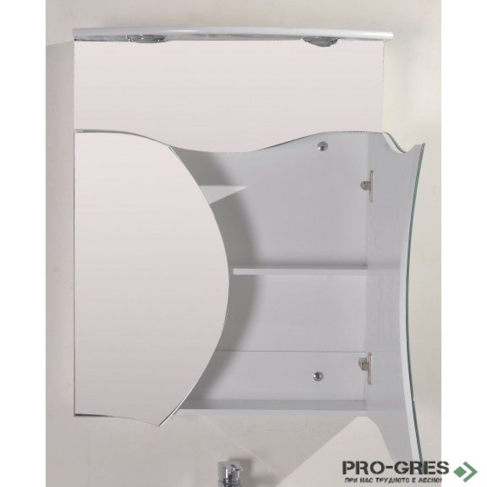 Горен PVC шкаф за баня, огледален, Inter Ceramic ICMC 8560 UP