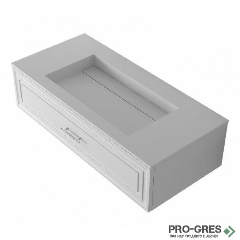 Долен шкаф за баня Stone Solid Surface 100см, Inter Ceramic ICP 10025 / 38416
