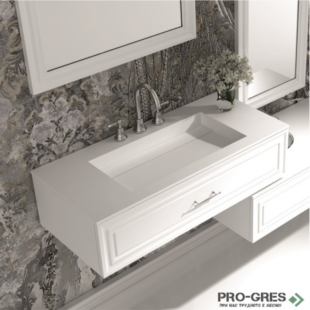 Долен шкаф за баня Stone Solid Surface 100см, Inter Ceramic ICP 10025 / 38416