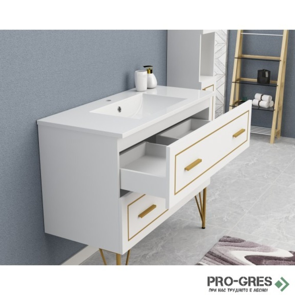 Стоящ PVC шкаф за баня 100см, Inter Ceramic ICP 10045