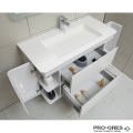 Долен PVC шкаф за баня, бял, 100см, Inter Ceramic ICP 10046