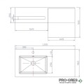 Долен шкаф от камък iStone Solid Surface 100см, Inter Ceramic  ICP 10083L