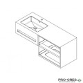 Долен шкаф от камък iStone Solid Surface 100см, Inter Ceramic ICP 10083R