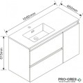 Долен шкаф за баня PVC, Inter Ceramic ICP 10545