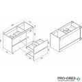 Долен шкаф за баня PVC, Inter Ceramic ICP 10545