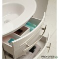 Долен PVC шкаф за баня със стъклен умивалник 100см, Inter Ceramic ICP 11053 2