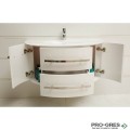 Долен PVC шкаф за баня със стъклен умивалник 100см, Inter Ceramic ICP 11053 2
