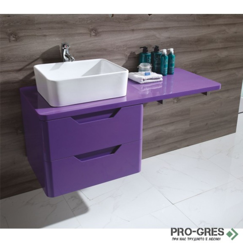Долен шкаф за баня с удължен плот 120см, Inter Ceramic ICP 12050P