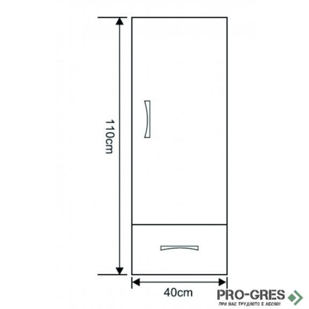 Колона за баня PVC,  40×110см, Inter Ceramic ICP 134