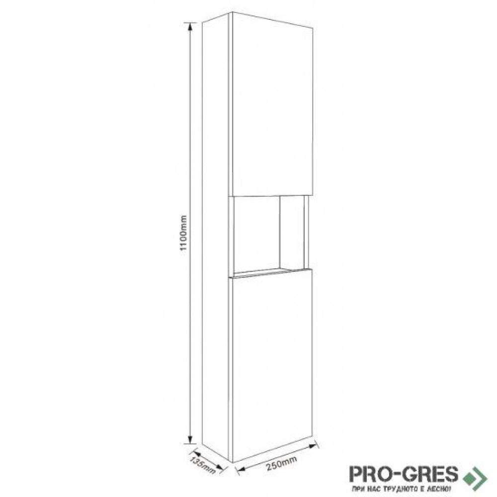Колона за баня PVC 25×110см, Inter Ceramic ICP 2513