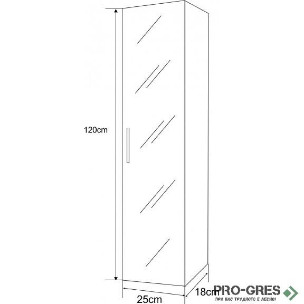 Колона за баня PVC, 25×120см, Inter Ceramic ICP 2549