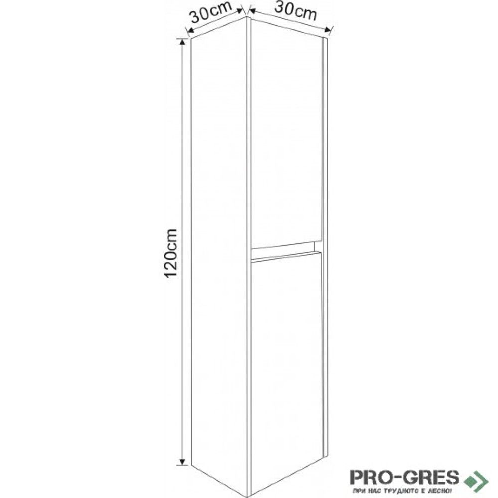 Колона за баня, PVC 30×120см, 