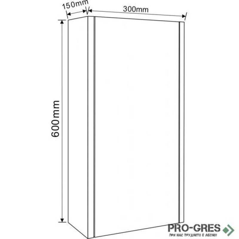 Колона PVC за баня 30×60, Inter Ceramic ICP 3015 60