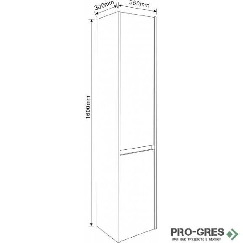 Колона PVC за баня, 35×160, Inter Ceramic ICP 3530 160MG