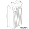 Стоящ PVC шкаф за баня 40см, Inter Ceramic ICP 3979